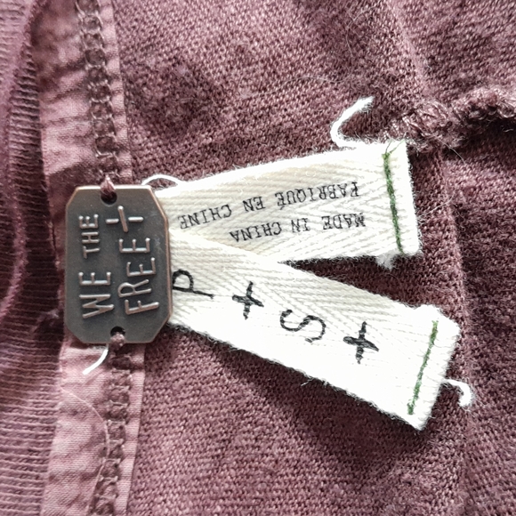 Free People Deep V Neck Long Sleeve Top Size PS🦒76 - Picture 4 of 5